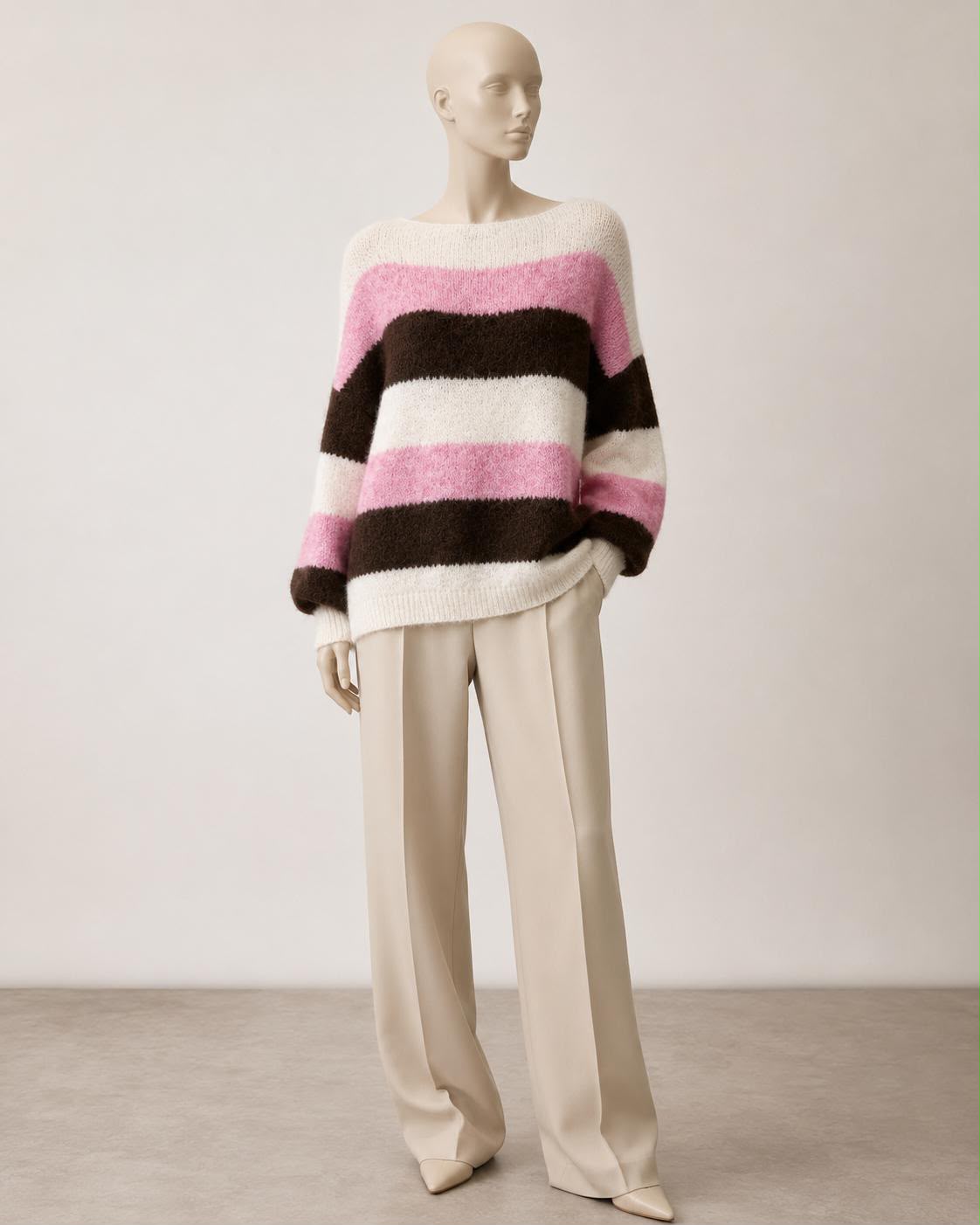 Woll Pullover mit Streifen